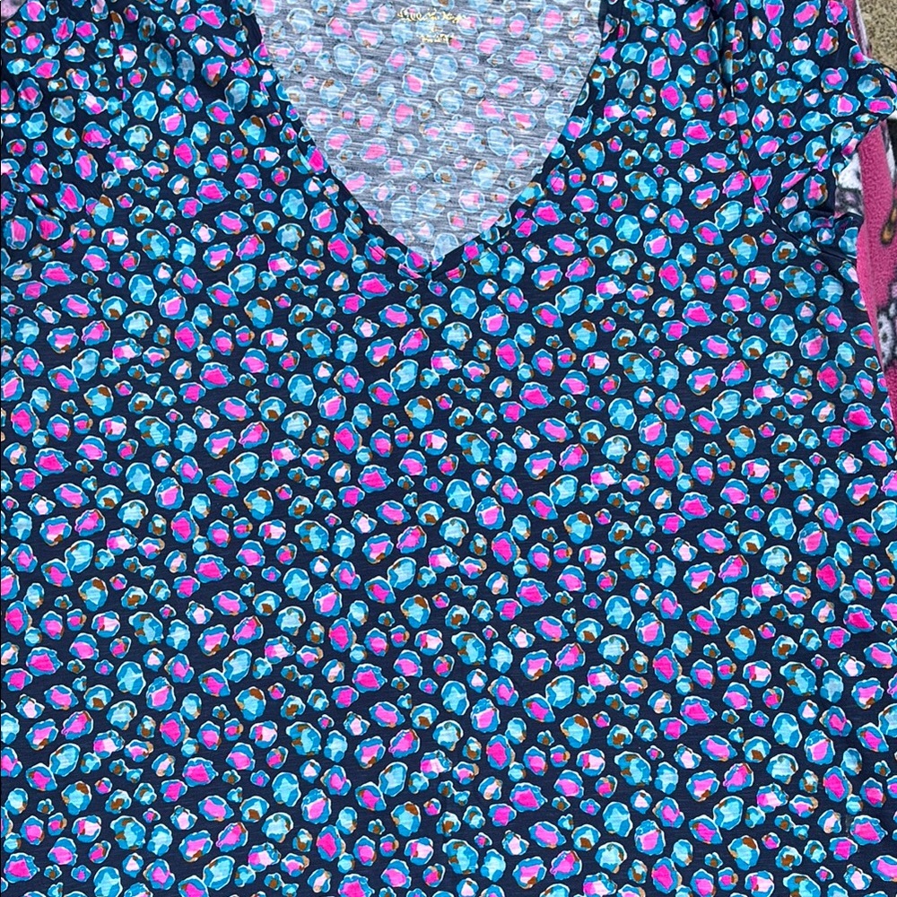 Lilly Pulitzer XL Vibrant Bubble Print V-Neck Top